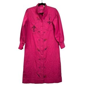 Vintage Josefa Pink Cotton Midi Dress